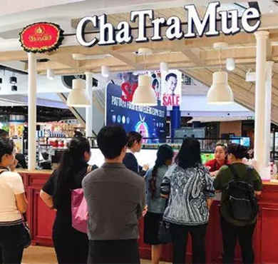 ChaTraMue手标泰茶加盟店形象图