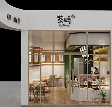 茶屿奶茶加盟店形象图