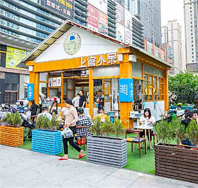 上官小呆奶茶加盟店形象图