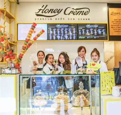 HoneyCreme蜂巢冰淇淋加盟店形象图